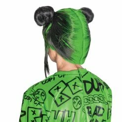 Disguise Billie Eilish Double Bun Wig Adult Green TV & Movie Costumes