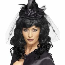 Smiffys USA Hats & Headpieces Witch Headband Hat Mini In Black