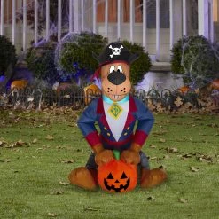 Gemmy 3' Airblown Scooby As Pirate Inflatable Yard Lawn Decoration Decorations & Props