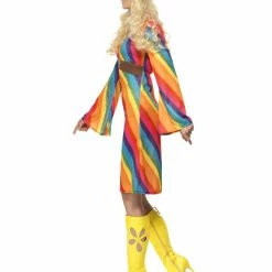 Smiffys USA 60s Rainbow Hippie Women's Costume
