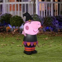 Gemmy 42" Airblown Halloween Peppa Pig Yard Lawn Inflatable Decoration