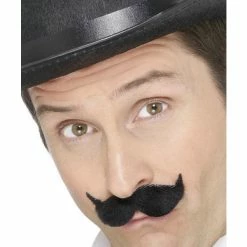 Smiffys USA Makeup & SFX Tales Of Old England Edwardian Tash, Black