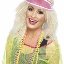 Smiffys USA 80s Poker Visor Pink