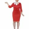 Smiffys USA Curves Air Hostess Costume Costumes 2 Smiffys USA Curves Air Hostess Costume Costumes