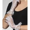 Smiffys USA Fingerless White Lace Women's Gloves