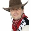 Smiffys USA Suede Look Cowboy Brown Hat Hats & Headpieces