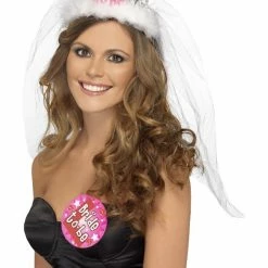 Smiffys USA Accessories Bride To Be Women's Tiara With Veil