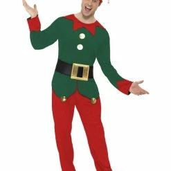 Smiffys USA Costumes Christmas Elf Men's Costume