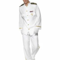 Smiffys USA Captain Men's White Costume Costumes