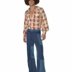 Smiffys USA 70s Flared Men's Trousers Costumes