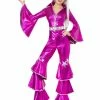 Smiffys USA 70s Dancing Dream Women's Pink Costume