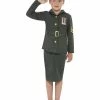 Smiffys USA Costumes WW2 Army Girl Costume