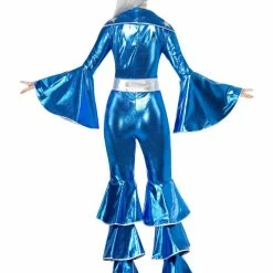 Smiffys USA Costumes 1970s Dancing Dream Women's Blue Costume