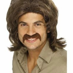 Smiffys USA 70s Retro Men's Brown Wig
