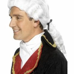 Smiffys USA Court Judge Barrister Men's Wig