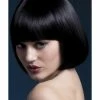 Smiffys USA Wigs & Beards Fever Mia Women's Black Wig Blunt Cut Bob With Fringe