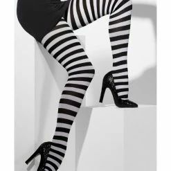 Smiffys USA Opaque Women's White And Black Tights Accessories