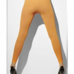 Smiffys USA 80s Opaque Neon Orange Women's Footless Tights