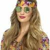Smiffys USA 1960's Costumes 60s 70s Hippie Mirrored Specs