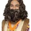 Smiffys USA 1960's Costumes Men's Wig & Beard Set