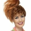 Smiffys USA 80s Side Ponytail Wig With Fringe Wigs & Beards
