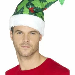 Smiffys USA Holly Berry Christmas Santa Hat