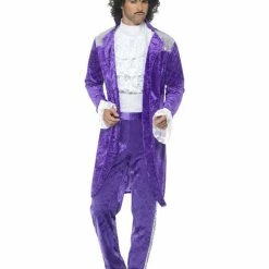 Smiffys USA 80s Purple Musician Men's Costume