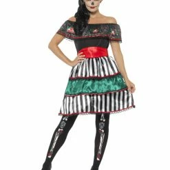 Smiffys USA Day Of The Dead Senorita Doll Costume Women's Costumes