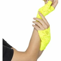 Smiffys USA 80s Fingerless Lace Gloves