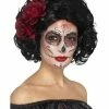 Smiffys USA Wigs & Beards Deluxe Day Of The Dead Doll Wig
