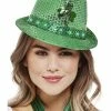 Smiffys USA Paddy's Day Light Up Sequin Trilby Hat Hats & Headpieces