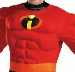 Disguise Incredibles 2 Men's Mr Incredible Deluxe Muscle Adult Costume