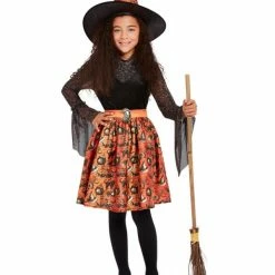 Smiffys USA Vintage Witch Girl's Costume And Hat