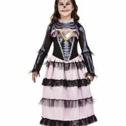 Smiffys USA Costumes Day Of The Dead Girl's Princess Costume