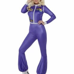 Smiffys USA Costumes 70s Dancing Queen Women's Purple Costume