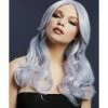 Smiffys USA Wigs & Beards Fever Nicole Women's Silver Lilac Purple Wig Long Soft Wave