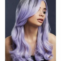 Smiffys USA Wigs & Beards Khloe Fever Lilac Purple Women's Wig Long Wave