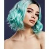 Smiffys USA Fever Kourtney Women's Peppermint Blue Green Wig Two Toned Curls Long Bob Wigs & Beards