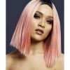 Smiffys USA Fever Kylie Women's Coral Pink Wig Two Toned Long Bob