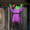 Gemmy Wizard & Witches Witch Hanging From Roof 5ft Airblown Outdoor Halloween Decor