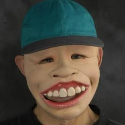 Zagone Studios Large Toothy Smile Latex Face Mask With Attached Hat