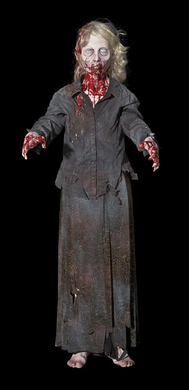 Distortions Rockin Roxie Animated Female Standing Life Size Zombie Prop 3 Distortions Rockin Roxie Animated Female Standing Life Size Zombie Prop