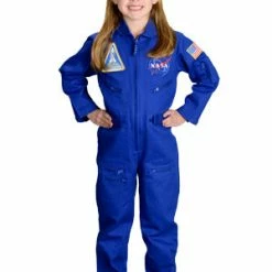 Aeromax Costumes NASA Flight Suit With Cap Childs Costume Girls & Boys
