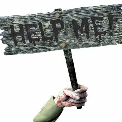 Fun World Help Me Warning Sign