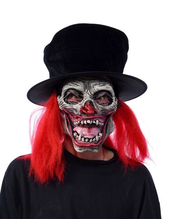 Zagone Studios Masks Now That's Funny, Evil Clown Mask With Attached Top Hat 3 Zagone Studios Masks Now That's Funny, Evil Clown Mask With Attached Top Hat