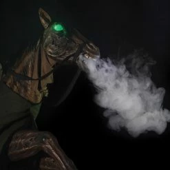 Morris Costumes Decorations & Props Reaper's Ride Animated Prop 7FT Horse & Grim Reaper Rider With Fog FX