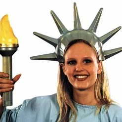 Morris Costumes Statue Of Liberty Costume Set Crown And Torch Light Up