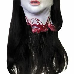 Distortions Female Severed Head With Long Black Hair Vampire Prop Decorations & Props