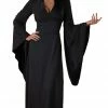 Disguise Black Robe Sexy Long Hooded Adult Women's Costume