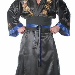 Underwraps Men's Samurai Adult Silk Robe & Pants Costume